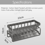 Sponge Holder For Kitchen Sink With Towel Hanger Bar Detergent Rack