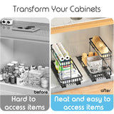 2-Tier Pull-out Kitchen Cabinet Organizer Storage