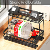 2-Tier Pull-out Kitchen Cabinet Organizer Storage