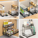 2-Tier Pull-out Kitchen Cabinet Organizer Storage
