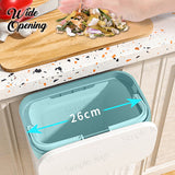 Hanging Kitchen Trash Rubbish Bin Dustbin With Cover For Cabinet Door