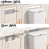 Hanging Kitchen Trash Rubbish Bin Dustbin With Cover For Cabinet Door