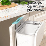 Hanging Kitchen Trash Rubbish Bin Dustbin With Cover For Cabinet Door