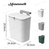 Hanging Kitchen Trash Rubbish Bin Dustbin With Cover For Cabinet Door