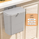 Hanging Kitchen Trash Rubbish Bin Dustbin With Cover For Cabinet Door