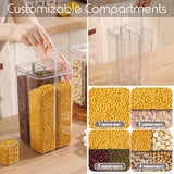 Customizable 4-in-1 Food Storage Container Kitchen Refrigerator Organizer With Airtight Locking