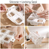 Customizable 4-in-1 Food Storage Container Kitchen Refrigerator Organizer With Airtight Locking