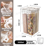 Customizable 4-in-1 Food Storage Container Kitchen Refrigerator Organizer With Airtight Locking