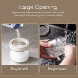 Condiment Container Glass Spice Seasoning Jars with Retractable Spoon
