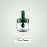 Condiment Container Glass Spice Seasoning Jars with Retractable Spoon
