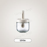 Condiment Container Glass Spice Seasoning Jars with Retractable Spoon