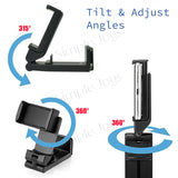 Universal Travel Phone Holder Airplane Tray Clamp Mount | Adjustable Stand for Desk, Bed, Kitchen