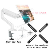 Single LCD Monitor Mount Stand - Articulating Gas Spring Monitor Arm - Adjustable Desk Mount 360 Rotation