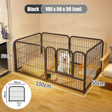 Cat Dog Pet Playpen Metal Fence With Auto Lock Doors For Small/Medium Dogs