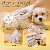Pet Wet Wipe Cleaning Gloves Gentle Formula Disposable No-Wash Style Great For Cat And Dog
