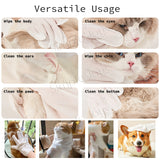 Pet Wet Wipe Cleaning Gloves Gentle Formula Disposable No-Wash Style Great For Cat And Dog
