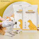Pet Wet Wipe Cleaning Gloves Gentle Formula Disposable No-Wash Style Great For Cat And Dog