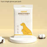 Pet Wet Wipe Cleaning Gloves Gentle Formula Disposable No-Wash Style Great For Cat And Dog