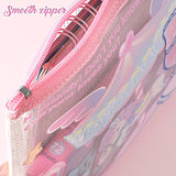 Licensed Sanrio Zip Bag Organizer Mesh Zipper Pouch File Folder A4, A5 Size