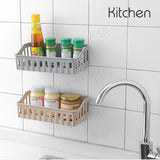 (3pcs Bundle) Bathroom Rack Shelf Shower Caddy Toilet Storage Punch-Free No Drilling Stick-on Design
