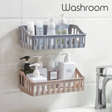 (3pcs Bundle) Bathroom Rack Shelf Shower Caddy Toilet Storage Punch-Free No Drilling Stick-on Design