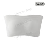 Comfy Padded Tube Top Bandeau Strapless Bra Bralette