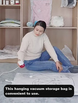 Hanger Ziplock Compression Bag For Jackets And Winter Clothings Space-Saving Dust-Proof Storage