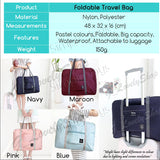 Foldable Travel Bag Large Capacity Hand Carry Luggage Bag
