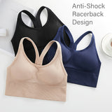 Racerback Sports Bra For High Impact Shockproof Workout Yoga Gym Running Jogging Bra
