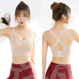 Racerback Sports Bra For High Impact Shockproof Workout Yoga Gym Running Jogging Bra