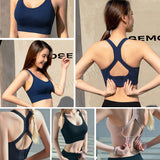 Racerback Sports Bra For High Impact Shockproof Workout Yoga Gym Running Jogging Bra