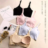 Japan Design Seamless Wireless Sports Bra Yoga Bra Sleep Bralette With Adjustable Spaghetti Strap