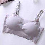 Japan Design Seamless Wireless Sports Bra Yoga Bra Sleep Bralette With Adjustable Spaghetti Strap