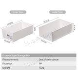Stackable Drawer Style Storage Box Table Organizer
