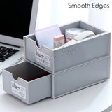 Stackable Drawer Style Storage Box Table Organizer