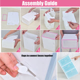 Pack of 6 DIY Stackable Shoe Box Case With Clear Flip Cover Organizer Storage Rack Transparent