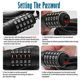 Bicycle Lock Coiling Cable Bike Lock With 5 Digit Password