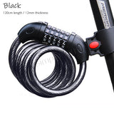 Bicycle Lock Coiling Cable Bike Lock With 5 Digit Password
