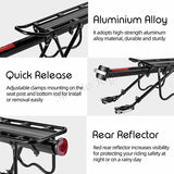 Universal Bicycle Rear Rack Bike Cargo Seat With Quick-Release Design
