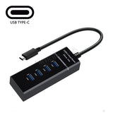 High Speed USB 3.0 Hub 4-Port With Type A Or Type C Connector Option
