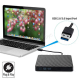 External DVD Drive USB 3.0 RW Portable DVD/CD RW Reader Burner Writer for Laptop Desktop PC Windows Linux Apple Mac