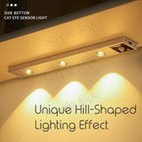 3-Color Dimmable LED Motion Sensor Under Cabinet Light Cat-Eye