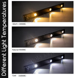 3-Color Dimmable LED Motion Sensor Under Cabinet Light Cat-Eye