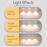 3-Color Dimmable LED Motion Sensor Under Cabinet Light Cat-Eye