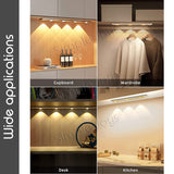 3-Color Dimmable LED Motion Sensor Under Cabinet Light Cat-Eye