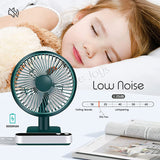 Portable Fan USB Rechargeable Suitable For Desk With Auto Oscillation