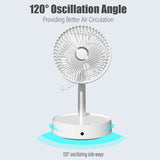 Oscillating Foldable Portable USB Rechargeable Standing Fan Desk Folding Fan With Remote Control