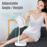 Oscillating Foldable Portable USB Rechargeable Standing Fan Desk Folding Fan With Remote Control