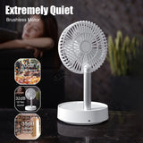 Oscillating Foldable Portable USB Rechargeable Standing Fan Desk Folding Fan With Remote Control
