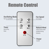 Oscillating Foldable Portable USB Rechargeable Standing Fan Desk Folding Fan With Remote Control